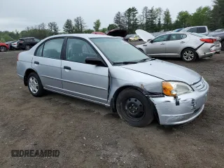 2001 Honda Civic LX with VIN 2HGES16531H537372, listed as a Copart auction lot 53040894 with 55,726 mi miles and Salvage Title. Bid and sale history available at carsss.com. Image 4.