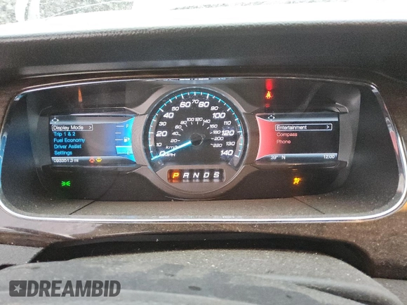 2017 Ford Taurus Limited with VIN 1FAHP2F82HG104666, listed as a Copart auction lot 42833025 with 93,351 mi miles and Salvage title. Bid and sale history available at DreamBid. Image 9.