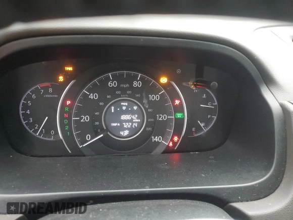 2012 Honda CR-V EX-L with VIN 5J6RM4H79CL015985, listed as a Copart auction lot 83445374 with 188,642 mi miles and Salvage Title. Bid and sale history available at DreamBid. Image 9.