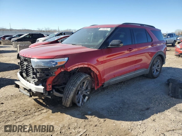 2024 Ford Explorer XLT with VIN 1FMSK8DH7RGA42621, listed as a Copart auction lot 47085265 with 7,171 mi miles and Salvage Title. Bid and sale history available at carsss.com. Image 1.
