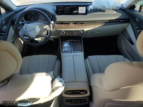 2021 Genesis G80 2.5T with VIN KMTGB4SC5MU081052, listed as a Copart auction lot 46831555 with 49,351 mi miles and Salvage Title. Bid and sale history available at carsss.com. Image 8.