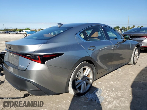 2021 Lexus IS 300 with VIN JTHCA1D2XM5115885, listed as a Copart auction lot 84969564 with 13,320 mi miles and Salvage title. Bid and sale history available at DreamBid. Image 3.