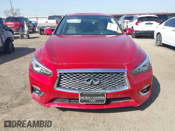 2021 Infiniti Q50 Luxe with VIN JN1EV7BR3MM750909, listed as a IAAI auction lot 41791956 with 42,843 mi miles and . Bid and sale history available at carsss.com. Image 13.