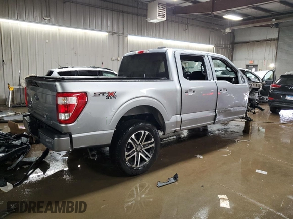 2023 Ford F-150 XL with VIN 1FTFW1E5XPFB86964, listed as a Copart auction lot 49287195 with 25,033 mi miles and Salvage Title. Bid and sale history available at carsss.com. Image 3.