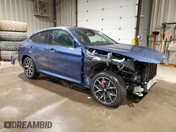 2024 BMW X4 M40i with VIN 5UX43DT04R9U24736, listed as a Copart auction lot 48940615 with 23,363 mi miles and Salvage Title. Bid and sale history available at carsss.com. Image 4.