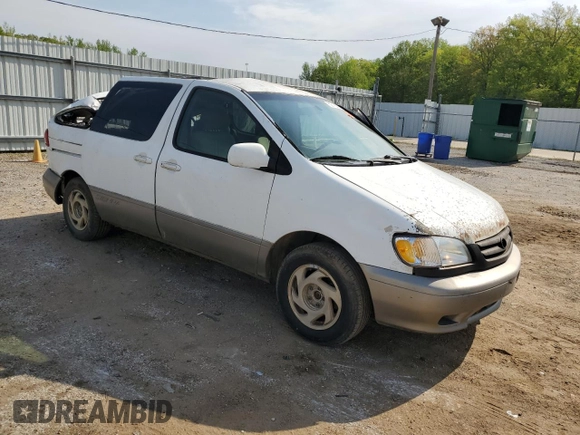 2002 Toyota Sienna LE with VIN 4T3ZF13C02U480461, listed as a Copart auction lot 52718925 with 401,011 mi miles and Salvage Title. Bid and sale history available at carsss.com. Image 4.