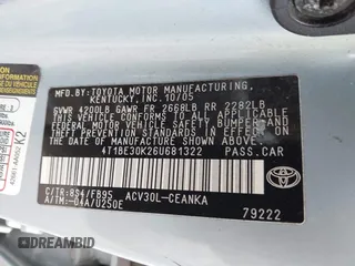 2006 Toyota Camry STD with VIN 4T1BE30K26U681322, listed as a IAAI auction lot 41810479 with 212,127 mi miles and . Bid and sale history available at carsss.com. Image 9.