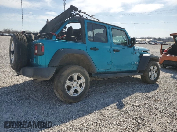2020 Jeep Wrangler Unlimited Sport S with VIN 1C4HJXDN9LW232595, listed as a Copart auction lot 48802085 with Not provided miles and Non repairable. Bid and sale history available at DreamBid. Image 3.