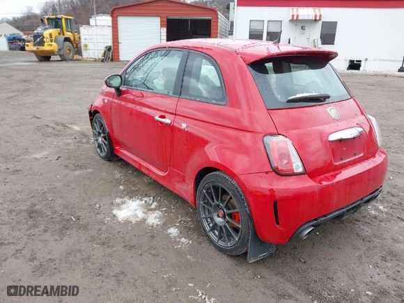 2015 FIAT 500 Abarth with VIN 3C3CFFFH7FT607881, listed as a IAAI auction lot 41738612 with 69,061 mi miles. Bid and sale history available at carsss.com. Image 3.