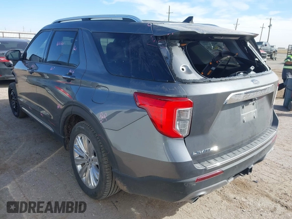 2023 Ford Explorer Limited with VIN 1FMSK7FH3PGA75135, listed as a IAAI auction lot 41692717 with 21,356 mi miles. Bid and sale history available at carsss.com. Image 3.