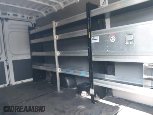 2018 Ram ProMaster Cargo with VIN 3C6URVJG6JE109398, listed as a IAAI auction lot 41934307 with 129,308 mi miles. Bid and sale history available at carsss.com. Image 8.