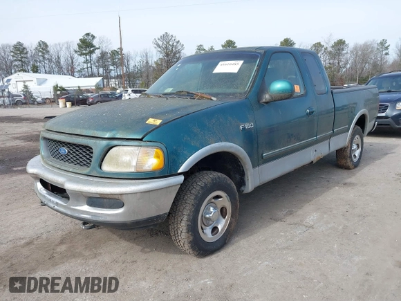 1997 Ford F-150 XL with VIN 1FTDX18W3VNC52363, listed as a IAAI auction lot 41610485 with 98,379 mi miles. Bid and sale history available at carsss.com. Image 2.