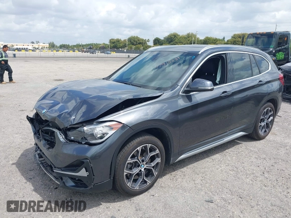 2022 BMW X1 sDrive28i with VIN WBXJG7C00N5U59675, listed as a IAAI auction lot 41915231 with 34,983 mi miles. Bid and sale history available at carsss.com. Image 20.