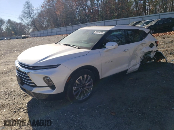 2023 Chevrolet Blazer Premier with VIN 3GNKBLRS3PS132446, listed as a Copart auction lot 80819214 with 7,852 mi miles and Salvage title. Bid and sale history available at DreamBid. Image 1.