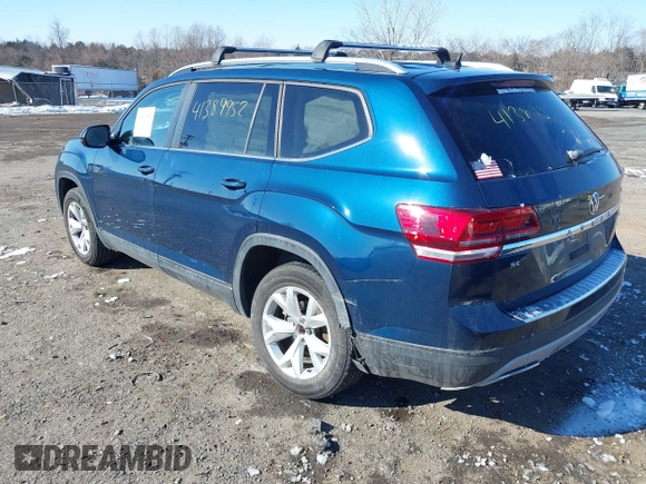 2018 Volkswagen Atlas SE with VIN 1V2DP2CA6JC592774, listed as a IAAI auction lot 41389952 with 58,546 mi miles and . Bid and sale history available at DreamBid. Image 3.
