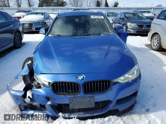 2013 BMW 3 Series 335i xDrive with VIN WBA3B9C56DF585606, listed as a Copart auction lot 46233045 with 213,218 mi miles and Salvage Title. Bid and sale history available at carsss.com. Image 5.