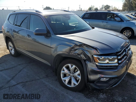 2018 Volkswagen Atlas SEL with VIN 1V2ER2CA5JC546559, listed as a Copart auction lot 47027515 with 43,524 mi miles and Salvage title. Bid and sale history available at DreamBid. Image 4.
