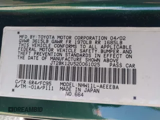2002 Toyota Prius with VIN JT2BK12U520061025, listed as a IAAI auction lot 42160472 with Not Provided miles and . Bid and sale history available at DreamBid. Image 9.