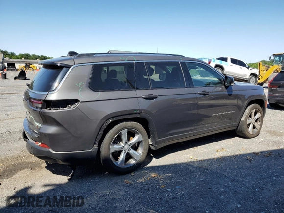 2022 Jeep Grand Cherokee Limited with VIN 1C4RJKBG1N8507816, listed as a Copart auction lot 58566885 with 34,375 mi miles and Salvage title. Bid and sale history available at DreamBid. Image 3.