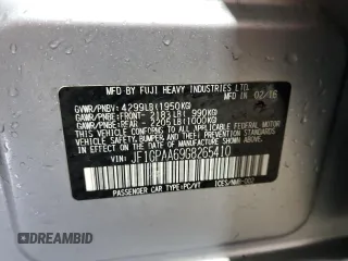 2016 Subaru Impreza 2.0i z VIN JF1GPAA69G8265410, wystawiony jako Copart lot #55403845 z przebiegiem 94 103 mil mil oraz Szkoda całkowita • Salvage title. Historia ofert i sprzedaży dostępna na DreamBid. Obrazek 12.
