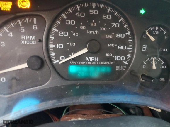 2001 Chevrolet Tahoe LT with VIN 1GNEC13T21R156926, listed as a Copart auction lot 43191715 with 284,182 mi miles and Salvage Title. Bid and sale history available at carsss.com. Image 9.