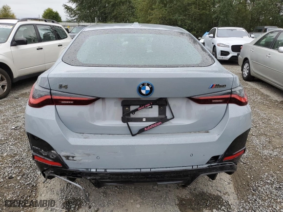 2023 BMW i4 M50 with VIN WBY33AW02PFP88948, listed as a Copart auction lot 67563423 with 2,090 mi miles. Bid and sale history available at carsss.com. Image 6.