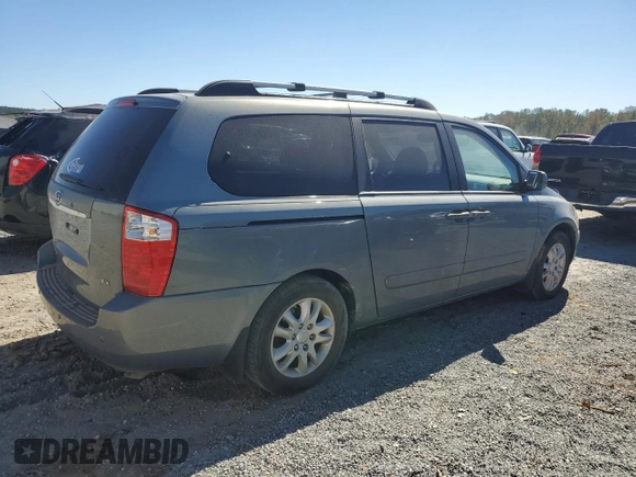 2008 Kia Sedona EX with VIN KNDMB233786265441, listed as a Copart auction lot 74597604 with 0 mi miles and Salvage Title. Bid and sale history available at carsss.com. Image 3.
