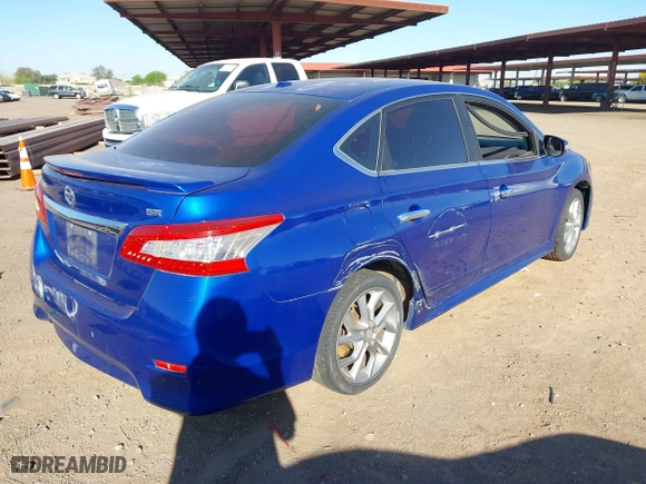 2015 Nissan Sentra S with VIN 3N1AB7AP2FY291377, listed as a IAAI auction lot 42097161 with 186,044 mi miles. Bid and sale history available at carsss.com. Image 4.