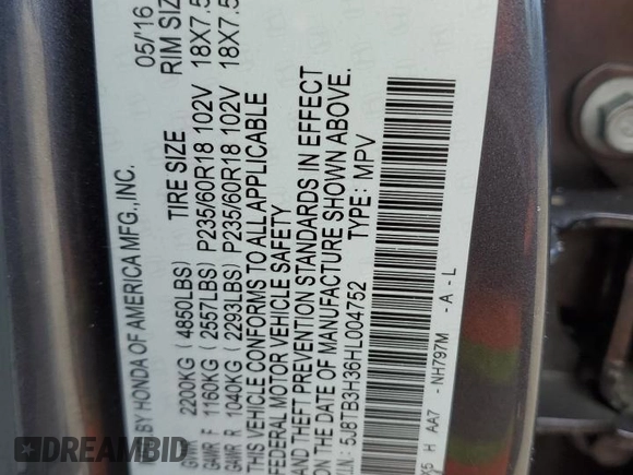 2017 Acura RDX with VIN 5J8TB3H36HL004752, listed as a Copart auction lot 42324575 with 142,586 mi miles and Salvage Title. Bid and sale history available at carsss.com. Image 15.