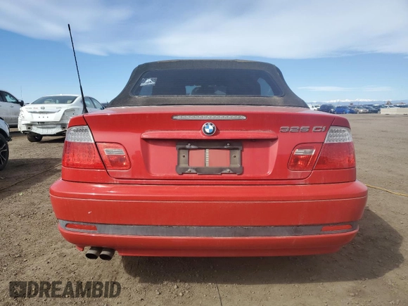 2004 BMW 3 Series 325Ci with VIN WBABW334X4PL26650, listed as a Copart auction lot 48578705 with 103,712 mi miles and Clean Title. Bid and sale history available at carsss.com. Image 6.
