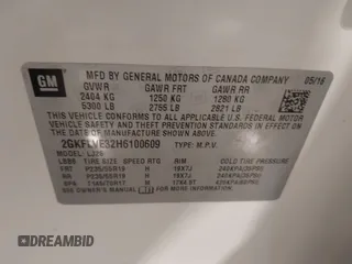 2017 GMC Terrain Denali z VIN 2GKFLVE32H6100609, wystawiony jako IAAI lot #41730080 z przebiegiem 99 252 mil mil oraz . Historia ofert i sprzedaży dostępna na DreamBid. Obrazek 9.