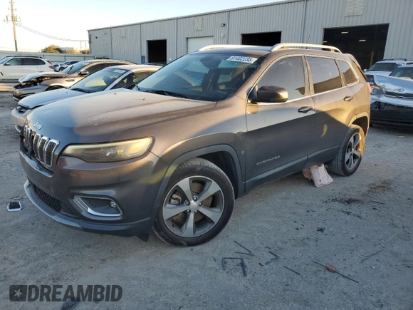 2019 Jeep Cherokee Limited z VIN 1C4PJLDB5KD444186, wystawiony jako Copart lot #81402233 z przebiegiem 39 451 mil mil oraz Szkoda całkowita • Salvage title. Historia ofert i sprzedaży dostępna na DreamBid. Obrazek 1.