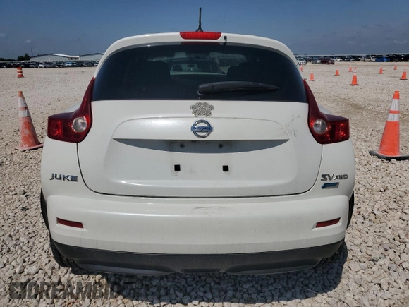 2014 Nissan Juke SV with VIN JN8AF5MV2ET363254, listed as a Copart auction lot 56246445 with Not provided miles and Salvage title. Bid and sale history available at DreamBid. Image 6.