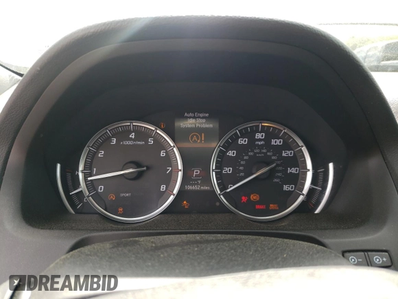 2015 Acura TLX V6 Tech with VIN 19UUB3F59FA001703, listed as a Copart auction lot 50845885 with 106,652 mi miles and Salvage Title. Bid and sale history available at carsss.com. Image 9.