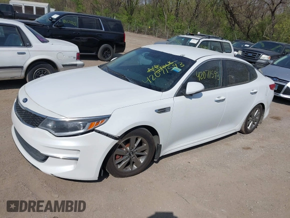 2016 Kia Optima LX Turbo with VIN 5XXGT4L10GG037107, listed as a IAAI auction lot 42071593 with 152,919 mi miles. Bid and sale history available at carsss.com. Image 17.