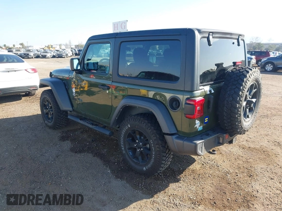 2021 Jeep Wrangler Sport S with VIN 1C4HJXAG0MW552427, listed as a IAAI auction lot 41643643 with 53,013 mi miles and . Bid and sale history available at DreamBid. Image 3.