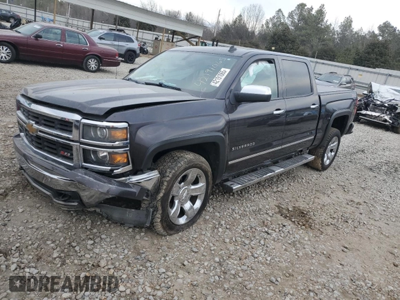 2014 Chevrolet Silverado 1500 LTZ with VIN 3GCUKSEC8EG287696, listed as a Copart auction lot 42191065 with Not Provided miles and Salvage Title. Bid and sale history available at DreamBid. Image 1.
