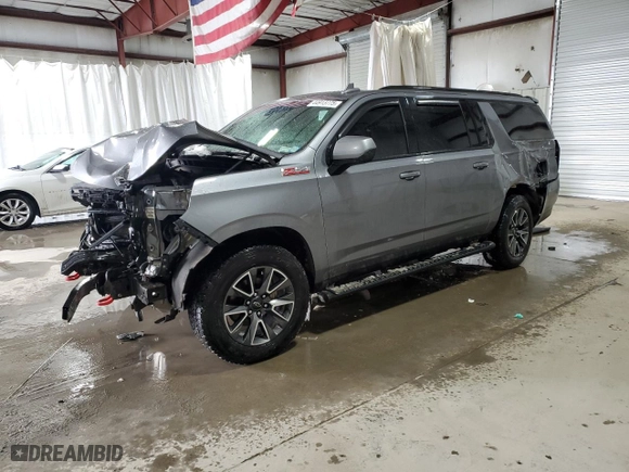 2022 Chevrolet Suburban Z71 with VIN 1GNSKDKD3NR148101, listed as a Copart auction lot 44913775 with 0 mi miles and Salvage Title. Bid and sale history available at carsss.com. Image 1.
