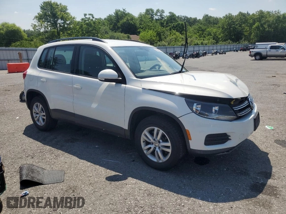 2017 Volkswagen Tiguan S with VIN WVGBV7AX8HK016005, listed as a Copart auction lot 62390515 with 68,026 mi miles and Salvage title. Bid and sale history available at DreamBid. Image 4.