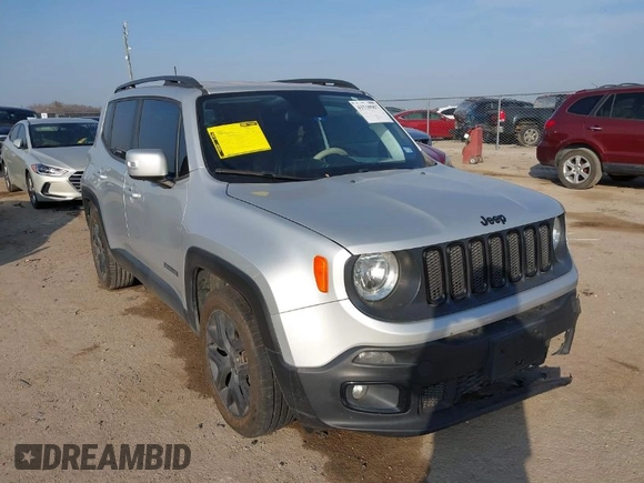 2018 Jeep Renegade Latitude with VIN ZACCJABB5JPJ51584, listed as a IAAI auction lot 41538967 with 85,592 mi miles and . Bid and sale history available at carsss.com. Image 1.