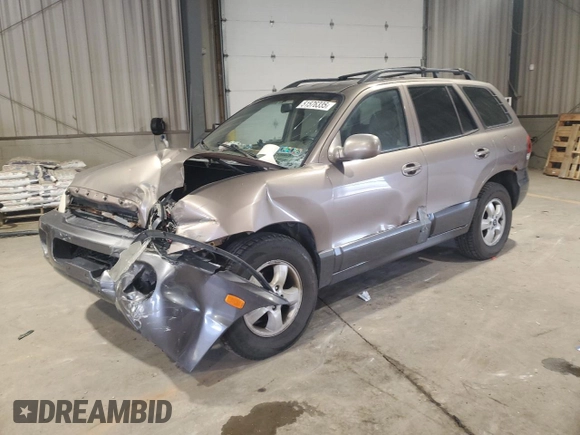 2005 Hyundai Santa Fe GLS with VIN KM8SC73D85U998952, listed as a Copart auction lot 51576335 with 0 mi miles and Salvage Title. Bid and sale history available at carsss.com. Image 1.