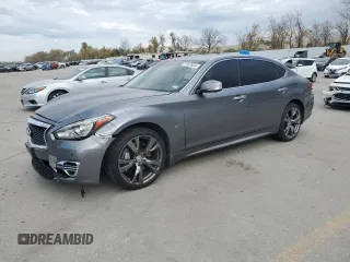 2017 Infiniti Q70L 3.7 with VIN JN1BY1PR4HM210345, listed as a Copart auction lot 77487934 with 117,456 mi miles and Salvage Title. Bid and sale history available at carsss.com. Image 1.