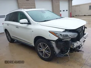 2019 Infiniti QX60 Luxe z VIN 5N1DL0MM6KC506158, wystawiony jako IAAI lot #42316181 z przebiegiem 81 211 mil mil oraz . Historia ofert i sprzedaży dostępna na DreamBid. Obrazek 1.