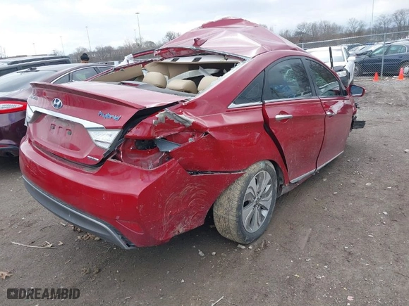 2013 Hyundai Sonata Hybrid Limited with VIN KMHEC4A4XDA084247, listed as a IAAI auction lot 41522037 with 1 mi miles. Bid and sale history available at carsss.com. Image 4.