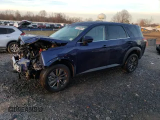 2022 Nissan Pathfinder S with VIN 5N1DR3AC1NC239057, listed as a Copart auction lot 81898434 with 33,339 mi miles and Salvage title. Bid and sale history available at DreamBid. Image 1.