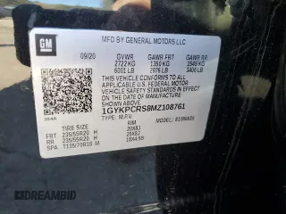2021 Cadillac XT6 Premium Luxury z VIN 1GYKPCRS8MZ108761, wystawiony jako Copart lot #87185084 z przebiegiem 39 701 mil mil oraz Szkody całkowita. Historia ofert i sprzedaży dostępna na DreamBid. Obrazek 13.