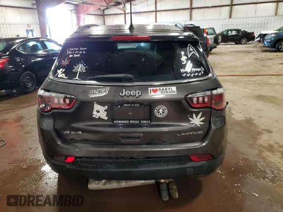 2020 Jeep Compass Limited with VIN 3C4NJDCB5LT116390, listed as a Copart auction lot 58753025 with 77,393 mi miles and Non repairable. Bid and sale history available at DreamBid. Image 6.