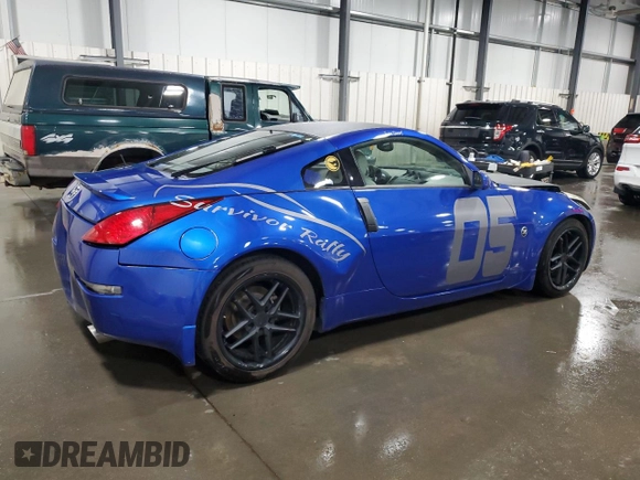 2005 Nissan 350Z Touring with VIN JN1AZ34E05M650337, listed as a Copart auction lot 70862474 with 88,076 mi miles and Salvage Title. Bid and sale history available at DreamBid. Image 3.