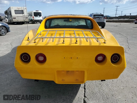 1977 Chevrolet Corvette with VIN 1Z37L7S430874, listed as a Copart auction lot 80905274 with 25,978 mi miles and Non repairable. Bid and sale history available at DreamBid. Image 6.