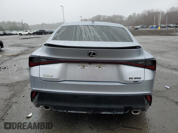 2021 Lexus IS 350 F Sport with VIN JTHGZ1E25M5020711, listed as a Copart auction lot 49412285 with 23,350 mi miles and Salvage title. Bid and sale history available at DreamBid. Image 6.